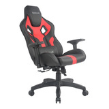 Silla De Escritorio Redragon C502 Capricornus Gamer Ergonómica  Negra Y Roja Con Tapizado De Cuero Sintético