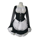 Traje Maid Lolita Sexy Mucama Cosplay Anime Kawaii Sirvienta