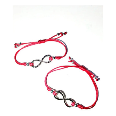Pulsera X 2 Hilo Rojo Pareja Amistad San Valentín Regalo 10 Cm