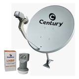 Antena Parabólica Century 60cm Banda Ku 5g Com Lnb Duplo Max