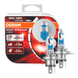 Lamparas H4 Osram Night Breaker Laser 12v 60/55w 150% + Luz