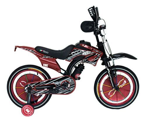 Bicicleta Infantil Simil Motocross Rodado 16 Fiat 500 