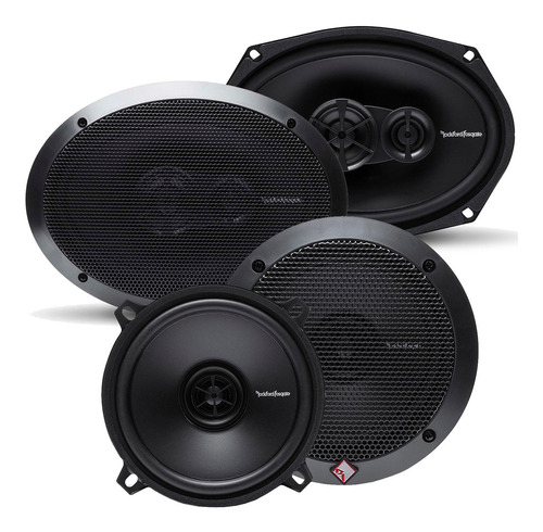 Combo Rockford Fosgate Parlantes 5,25 40w + 6x9 Pulgadas 65w