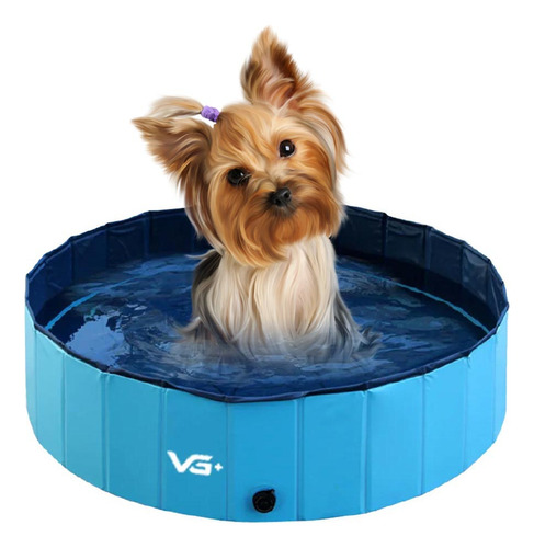 Piscina Para Cachorro Pets Dobrável 60 Cm X 20 Cm Vg+