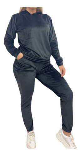 Conjunto Jogging Urbano Plush Elastizado Pantalon Y Buzo  