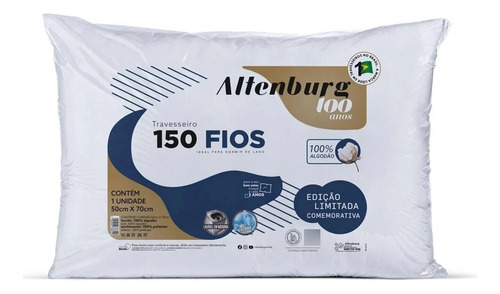 Kit 2 Travesseiro Altenburg 150 Fios - 50x70 100% Algodão