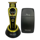 Combo Viggo Patillera Trimmer Volt Gold + Afeitadora V-004