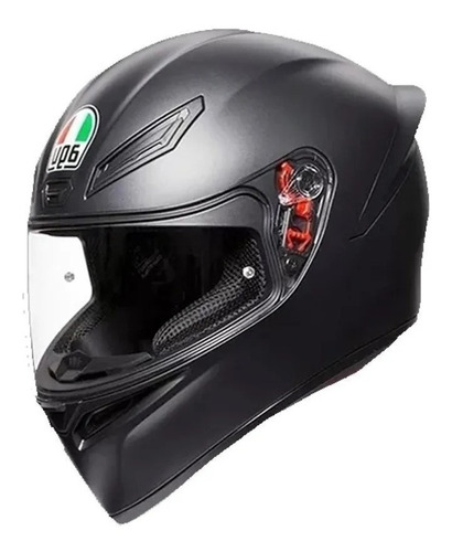 Casco Agv Negro Mate K-1 Solid Original Oferta + Mica Gratis