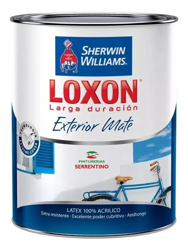 Loxon Pintura Latex Exterior Gris Cemento 10 L Serrentino
