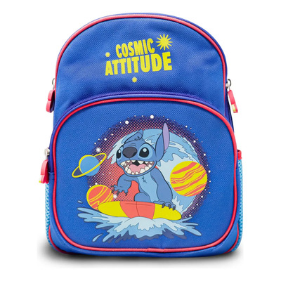 Mochila Preescolar Stitch Azul Azul Liso