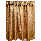 Juego De Cortinas Jacquard 2m Alto X 2.50 Ancho Color Dorado