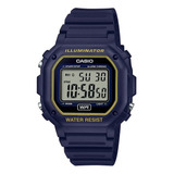 Reloj Casio Digital F108wh-2a2 Hombre Original E-watch Color De La Correa Azul Color Del Bisel Azul Color Del Fondo Negro