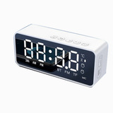 Reloj Despertador Digital Bocina Bluetooth Negro Y Radio Fm