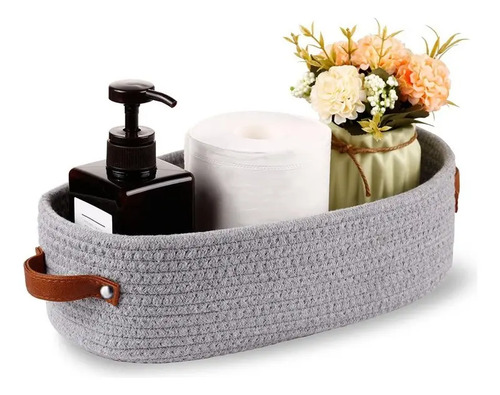 Cesta De Almacenamiento Algodón Tejido Plegable Hogar Baño