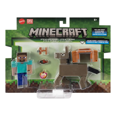 Minecraft Vanilla Figura De Acción Steve Y Burro 3.25 | Envío gratis