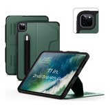 Funda iPad Pro 11 Ajustable Soporte Lapiz Rigido Verde Pino