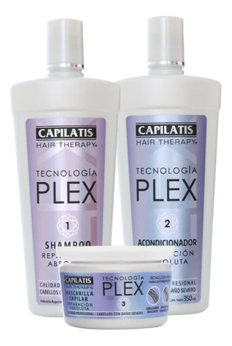 Kit Capilatis Plex Reparación Shampoo + Acond+ Mascara 3c
