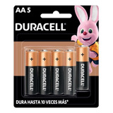 Pila Aa Duracell Alcalina, Pack Con 5 Unidades Aa