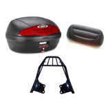 Kit Baú Givi E450 45l C/ Encosto E Suporte Fazer Factor 150