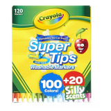 Caja 120 Marcadores Lavables Crayola Super Tips 100+20 Silly
