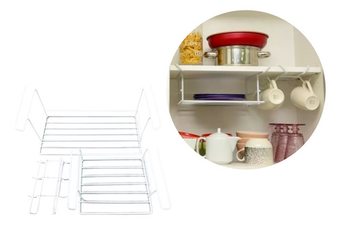 Kit Organizador Alacena Estantes Porta Tazas Colgantes 3 Pzs