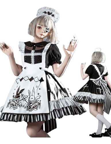 Alice France Op Cosplay Maid Goth Girls Lolita Dark Style Ra