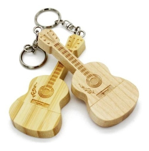 Memoria Usb 32gb Diseño Forma Figura De Guitarra De Madera