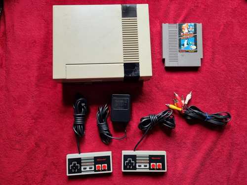 Nintendo Nes Consola Funcionando+ 2 Controles+ Juego