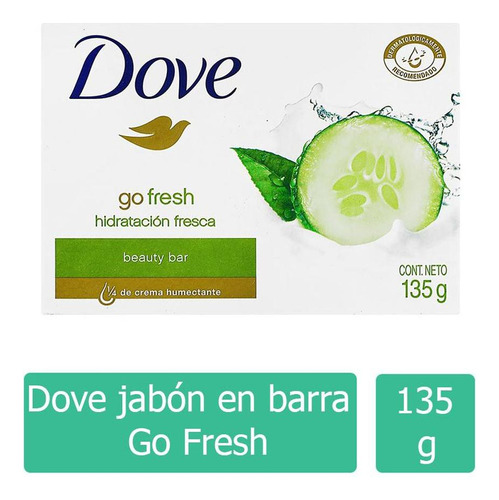 Jabón En Barra Dove Hidratación Fresca 135g