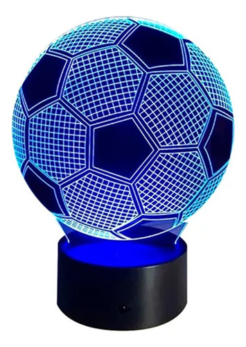 Lampara Ilusión 3d Balón De Fútbol Luz De Noche Lamparas Led