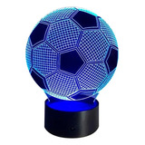 Lampara Ilusión 3d Balón De Fútbol Luz De Noche Lamparas Led