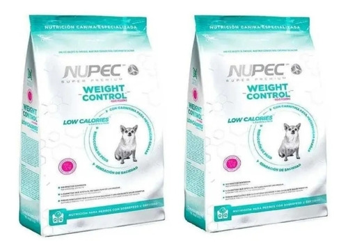 Nupec Weight Control Adulto Raza  Pequeña  2 Bolsas 8kg C/u