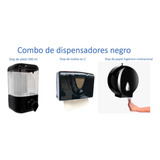 Combo Dispensador De Jabón, Toallas Y Papel Negro