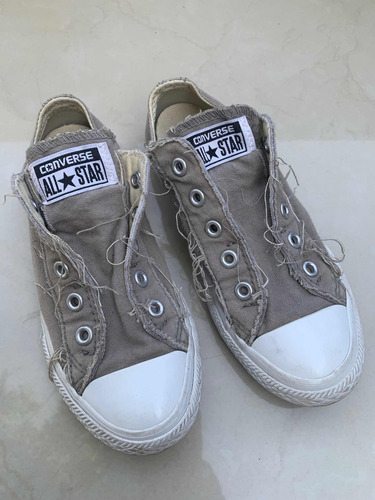 Converse All Star Sin Cordones 31 Cemento