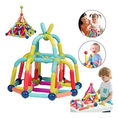 Bloques de Construcción Magnéticos 3D Juguetes de Construcciones Magneticas Niños, 90 Piezas Liberar la Creatividad Más Juguetes Educativos, Juego de Imanes para Niños Reyes Magos Regalos | MercadoLibre