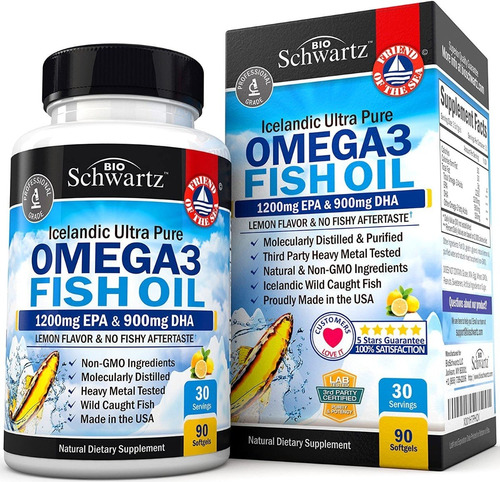 Omega 3 Bioschwartz 1200 Mg Epa + 900 Mg Dha Aceite Pescado
