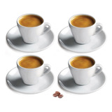 Juegos De Tazas De Café Expreso De Porcelana Blanca Cusinox 