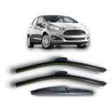 Juego 3 Escobillas Flex Ford Fiesta 1.6  2015 2016 2017 2018