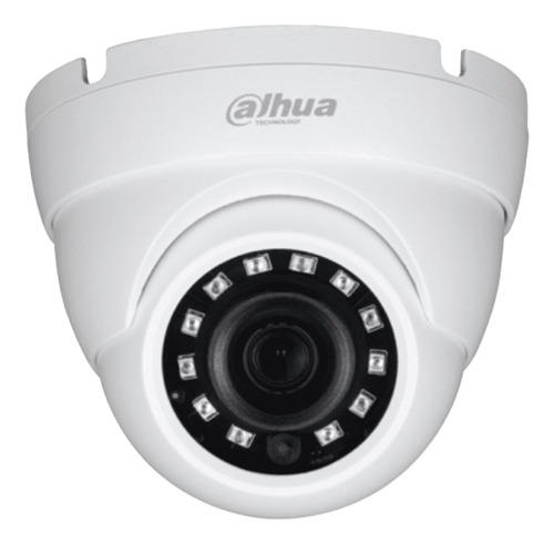 Dahua Cámara Domo Eyeball Hdw1801m Resolución 8mp 4k Lente De 2.8 Mm 105 Grados De Apertura Ir Inteligente De 30 Mts Metálica Wdr Real De 120 Db Múltiples Formatos De Video Protección Ip67 Blanca