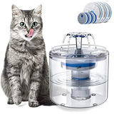 Fuente De Agua Para Gatos, 88 Oz/2,6 L, Bomba Ultra Silencio