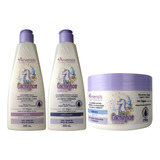 Kit Arvensis Cachinhos Infantil Ondulados Shampoo Cond Masc