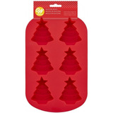 Molde Navideño De Silicón Árbol De Navidad Wilton Color Rojo