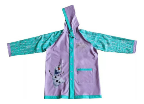 Piloto Con Capucha Infantil Frozen Con Bolsillo Impermeable