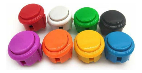 10 Botónes Arcade Tipo Sanwa - Ø30 - Color A Eleccion