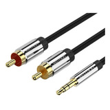Cable De Audio Auxiliar Jack 3.5mm A 2 Rca Macho 1m Vention