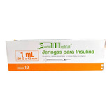 10 Jeringas Para Insulina Con Aguja Removible 29g X 13mm