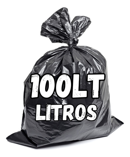 Saco De Lixo 100 Litros Preto Resistente C/100 Unidades