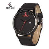 Reloj Bobo Bird Premium De Bamboo  , Extensible De Cuero