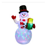 5ft Decoración Navideña Inflable Led Muñeco Nieve Navideño