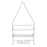 Organizador Colgante De Ducha Baño Metal Blanco 25x8x45cm A